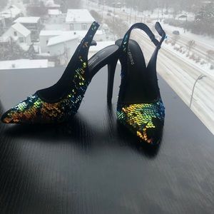 Sequin heels
